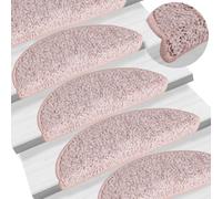 BOWEKAM Fournitures ménagères - Tapis d'escalier - 15 pièces - Rose clair - 56 x 17 x 3 cm