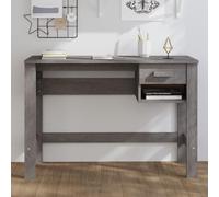 BOWEKAM HAMAR Bureau en pin massif Gris clair 110 x 40 x 75 cm