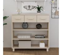 BOWEKAM HAMAR Console pour maison et jardin en pin massif Marron 90 x 35 x 90 cm