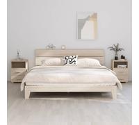BOWEKAM Hamar Lot de 2 meubles en bois massif Marron miel 40 x 35 x 62 cm