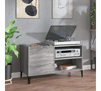 BOWEKAM Home & Garden-Armoire à disques en bois d'ingénierie Gris Sonoma 84,5 x 38 x 48 cm