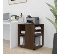 BOWEKAM Home & Garden-Armoire à roulettes Chêne marron 60 x 53 x 72 cm