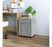 BOWEKAM Home & Garden Armoire à roulettes en bois d'ingénierie Gris Sonoma 45 x 38 x 54 cm