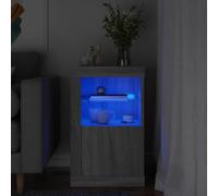 BOWEKAM Home & Garden Armoire d'appoint avec lumières LED Gris Sonoma