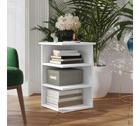 BOWEKAM Home & Garden Armoire d'appoint en bois d'ingénierie Blanc 35 x 35 x 55 cm
