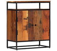 BOWEKAM Home & Garden Armoire d'appoint en bois massif recyclé et acier 60 x 35 x 76 cm