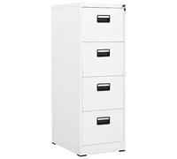 BOWEKAM Home & Garden-Armoire de classement en acier Blanc 46 x 62 x 133 cm
