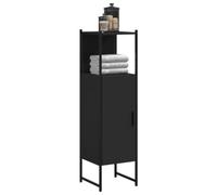 BOWEKAM Home & Garden Armoire de salle de bain en bois d'ingénierie Noir 33 x 33 x 120,5 cm