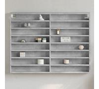 BOWEKAM Home & Garden Armoire en vitrine/béton Gris 100 x 8,5 x 75 cm
