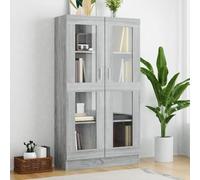 BOWEKAM Home & Garden Armoire en vitrine/bois d'ingénierie Gris Sonoma 82,5 x 30,5 x 150 cm