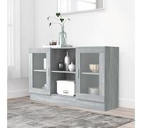 BOWEKAM Home & Garden-Armoire en vitrine Gris Sonoma 120 x 30,5 x 70 cm