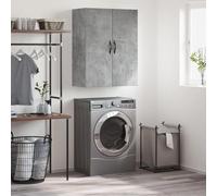 BOWEKAM Home & Garden Armoire murale en bois d'ingénierie Gris béton 69,5 x 34 x 90 cm
