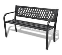 BOWEKAM Home & Garden Banc de jardin en acier Noir 118 cm