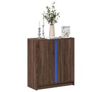 BOWEKAM Home & Garden Buffet avec LED Chêne Marron 77 x 34 x 85 cm