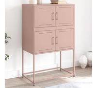 BOWEKAM Home & Garden Buffet en acier Rose 68,5 x 38,5 x 107 cm