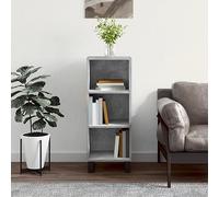 BOWEKAM Home & Garden Buffet en bois d'ingénierie Gris béton 34,5 x 32,5 x 90 cm