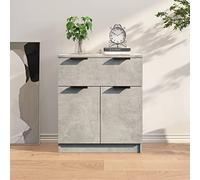 BOWEKAM Home & Garden Buffet en bois d'ingénierie Gris béton 60 x 30 x 70 cm
