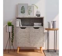 BOWEKAM Home & Garden Buffet en bois d'ingénierie Gris béton 60 x 30 x 72 cm