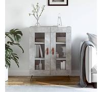BOWEKAM Home & Garden Buffet en bois d'ingénierie Gris béton 69,5 x 34 x 90 cm