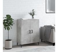 BOWEKAM Home & Garden Buffet en bois d'ingénierie Gris béton 69,5 x 34 x 90 cm