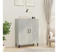 BOWEKAM Home & Garden Buffet en bois d'ingénierie Gris béton 70 x 34 x 90 cm