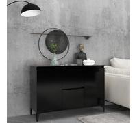 BOWEKAM Home & Garden Buffet en bois d'ingénierie Noir 104 x 35 x 70 cm