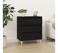 BOWEKAM Home & Garden Buffet en bois d'ingénierie Noir 60 x 35 x 70 cm