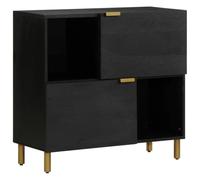 BOWEKAM Home & Garden Buffet en bois d'ingénierie Noir 80 x 33 x 75 cm