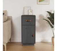 BOWEKAM Home & Garden Buffet en pin massif Gris 34 x 40 x 75 cm