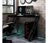 BOWEKAM Home & Garden Bureau de jeu avec pieds en forme de ZZ Noir 90 x 60 x 75 cm