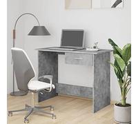 BOWEKAM Home & Garden Bureau en bois d'ingénierie Gris béton 100 x 50 x 76 cm