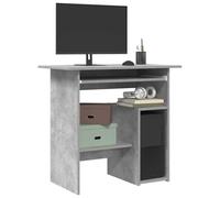 BOWEKAM Home & Garden Bureau en bois d'ingénierie Gris béton 80 x 45 x 74 cm