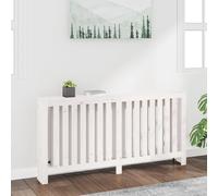 BOWEKAM Home & Garden Cache-radiateur en pin massif Blanc 169 x 19 x 84 cm