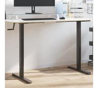BOWEKAM Home & Garden Cadre de bureau en acier Noir (94-135) x 60 x (70-114) cm
