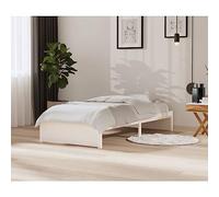 BOWEKAM Home & Garden Cadre de lit sans matelas en bois massif blanc 90 x 200 cm