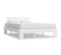 BOWEKAM Home & Garden Cadre de lit sans matelas en pin massif Blanc 140 x 200 cm