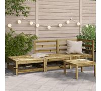 BOWEKAM Home & Garden Canapé de jardin avec repose-pieds 2 places en pin imprégné