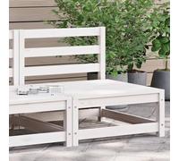 BOWEKAM Home & Garden Canapé de jardin sans accoudoirs en pin massif Blanc 70 x 70 x 67 cm