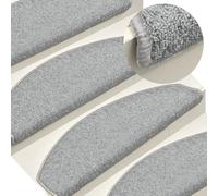 BOWEKAM Home & Garden-Carpet Lot de 15 tapis d'escalier Gris clair 65 x 24 x 4 cm