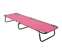 BOWEKAM Home & Garden Chaise longue pliante en acier Rose