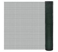 BOWEKAM Home & Garden Clôture en grillage galvanisé avec revêtement en PVC Vert 25 x 1 m
