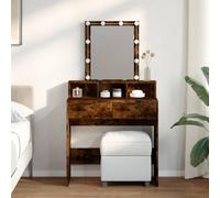BOWEKAM Home & Garden Coiffeuse avec LED Chêne fumé 80 x 41 x 144,5 cm