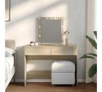 BOWEKAM Home & Garden Coiffeuse avec LED Chêne Sonoma 100 x 40 x 130 cm