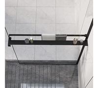 BOWEKAM Home & Garden Étagère de douche murale en aluminium pour douche à l'italienne Noir 90 cm