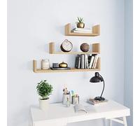 BOWEKAM Home & Garden Étagère murale 3 pièces en chêne Sonoma