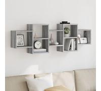 BOWEKAM Home & Garden Étagère murale en bois d'ingénierie Gris Sonoma 129 x 18 x 42 cm