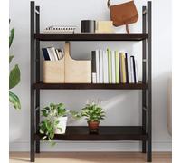 BOWEKAM Home & Garden Étagère murale en chêne massif traité Marron foncé 100 x 40 x (2-6) cm