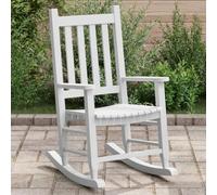 BOWEKAM Home & Garden Fauteuil à bascule pour enfant en bois massif Blanc