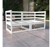 BOWEKAM Home & Garden-Garden Canapé 2 places en pin massif Blanc