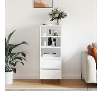 BOWEKAM Home & Garden-Highboard Blanc 40 x 36 x 110 cm